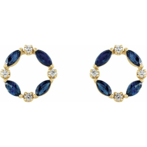 Holey Blue Sapphire Yellow Gold Prong Set 