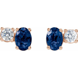 Tariana Blue Sapphire Rose Gold 