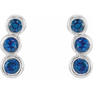 Huetta Blue Sapphire Silver Bezel Set 