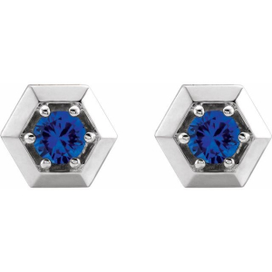 Hugga Blue Sapphire Silver 6 Prong 