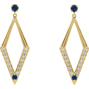 Truvy Blue Sapphire Yellow Gold 