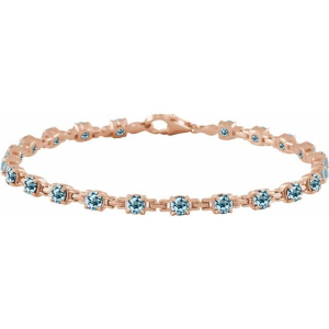 Stefna Blue Topaz Rose Gold Gemstone