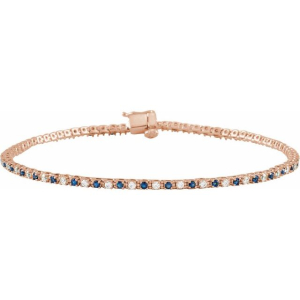 Tanyka Blue Sapphire Rose Gold  Bracelets