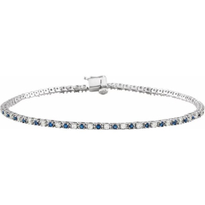 Tanyka Blue Sapphire Silver  Bracelets