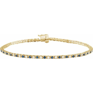 Tanyka Blue Sapphire Yellow Gold  Bracelets