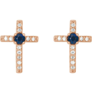 Greta Blue Sapphire Rose Gold 4 Prong Set 