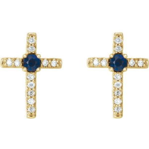 Greta Blue Sapphire Yellow Gold 4 Prong Set 