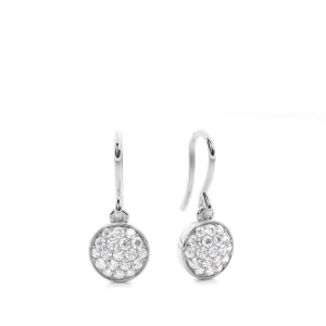 Ley Natural Yellow Gold Pave Set Drop Diamond Earrings