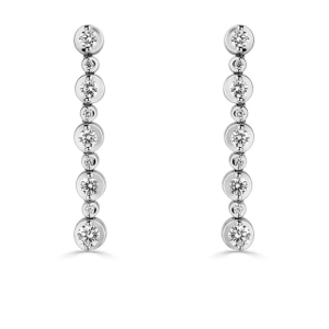 Kestrel 0.65 Carat Round cut Prong Set  Designer Diamond Earrings