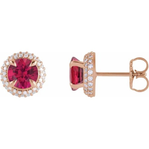 Heiritha Natural Ruby Rose Gold 4 Prong Set 