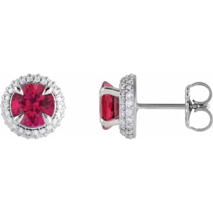 Heiritha 3.48 Carat Natural Ruby Round cut 4 Prong Set 