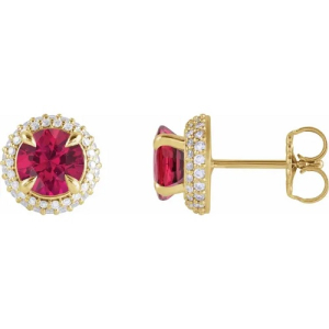 Heiritha Natural Ruby Yellow Gold 4 Prong Set 