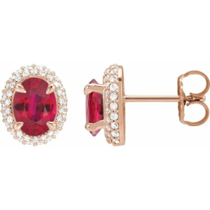 Heleyne Natural Ruby Rose Gold 4 Prong Set 