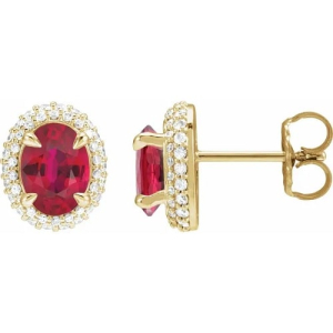 Heleyne Natural Ruby Yellow Gold 4 Prong Set 