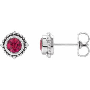 Harlenn Natural Ruby Bezel Set 