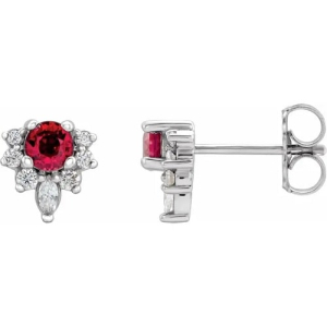 Haep 0.70 Carat Natural Ruby Round cut 4 Prong Set 