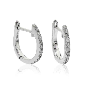 Kaelyn 0.15 Carat Natural 4 Prong  Hoop Diamond Earrings