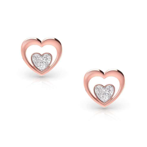 Lidiya Lab-Created Rose Gold Bezel Set Studs Diamond Earrings