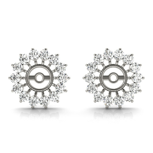 Sienna Lab-Created Round cut Ear Jackets & Climbers Diamond Earrings