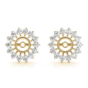 Sienna Lab-Created Yellow Gold Ear Jackets & Climbers Diamond Earrings