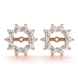 Rylee Lab-Created Rose Gold Ear Jackets & Climbers Diamond Earrings