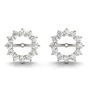 Leigh Natural Round cut Ear Jackets & Climbers Diamond Earrings