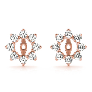 Freya Lab-Created Rose Gold Ear Jackets & Climbers Diamond Earrings