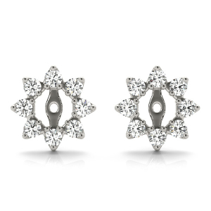 Freya Lab-Created Round cut Ear Jackets & Climbers Diamond Earrings