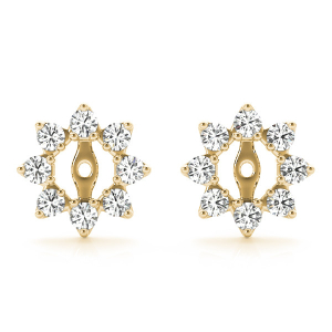 Freya Lab-Created Yellow Gold Ear Jackets & Climbers Diamond Earrings