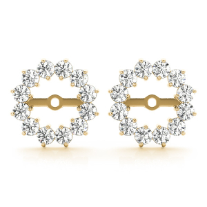 Charlie Natural Yellow Gold Ear Jackets & Climbers Diamond Earrings