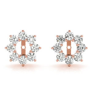 Bethany Lab-Created Rose Gold Ear Jackets & Climbers Diamond Earrings