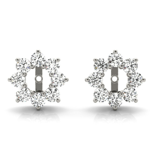 Bethany Lab-Created Round cut Ear Jackets & Climbers Diamond Earrings