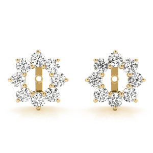 Bethany Lab-Created Yellow Gold Ear Jackets & Climbers Diamond Earrings