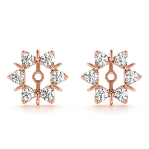 Abigali Lab-Created Rose Gold Ear Jackets & Climbers Diamond Earrings