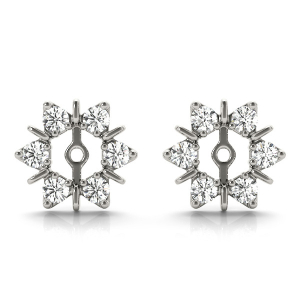 Abigali Lab-Created Round cut Ear Jackets & Climbers Diamond Earrings