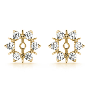 Abigali Lab-Created Yellow Gold Ear Jackets & Climbers Diamond Earrings