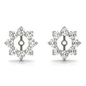 Cameron Lab-Created Round cut Ear Jackets & Climbers Diamond Earrings