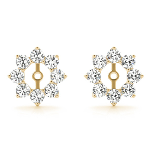 Cameron Lab-Created Yellow Gold Ear Jackets & Climbers Diamond Earrings