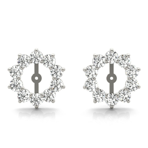 Stevie Lab-Created Round cut Ear Jackets & Climbers Diamond Earrings