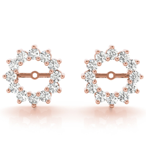 Rosie Lab-Created Rose Gold Ear Jackets & Climbers Diamond Earrings