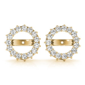 Codie Lab-Created Yellow Gold Ear Jackets & Climbers Diamond Earrings