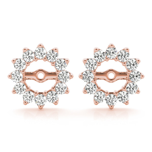 Brodie Lab-Created Rose Gold Ear Jackets & Climbers Diamond Earrings