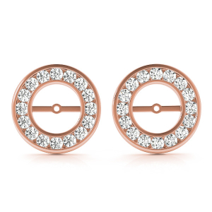 Joan Lab-Created Rose Gold Ear Jackets & Climbers Diamond Earrings