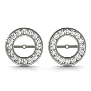 Joan Lab-Created Round cut Ear Jackets & Climbers Diamond Earrings