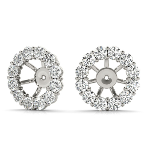 Laurie Lab-Created Round cut Ear Jackets & Climbers Diamond Earrings