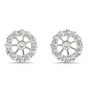 Remy Lab-Created Round cut Ear Jackets & Climbers Diamond Earrings