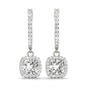 Alitza Lab-Created 4 Prong Halo Diamond Earrings