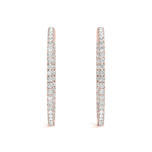 Lexi Natural Rose Gold For Women Diamond Earrings