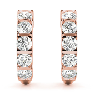 Brooke Lab-Created Rose Gold Hoop Diamond Earrings