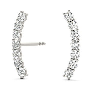 Alfie Lab-Created Round cut Prong Set Studs Diamond Earrings